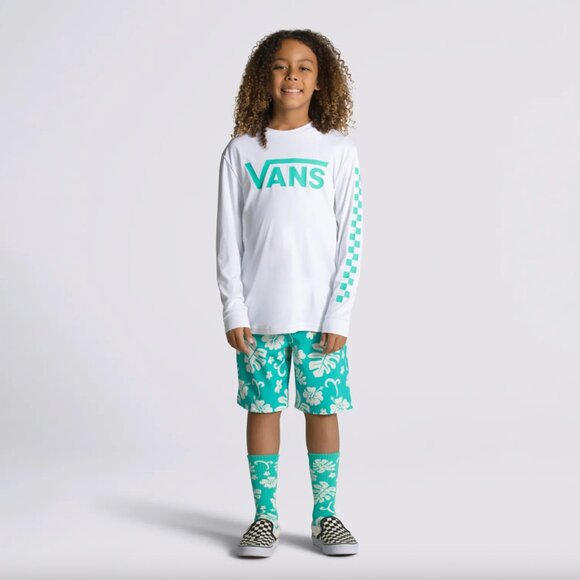 ✨NEW✨ VANS White Long Sleeve Tee Classic Checkered Design UPF 50 Sun Protection - Picture 2 of 7